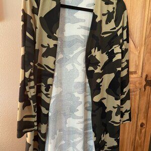 Camoflauge Long Cardigan